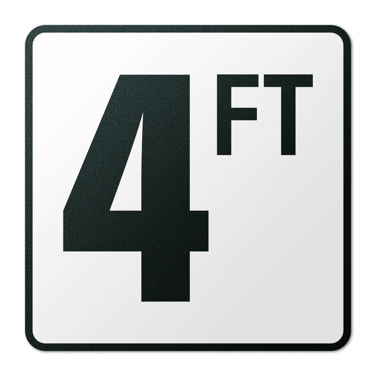6 x 6in Floor Decal: 4 FT Depth Markers Pool Sign (2-Pack)