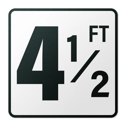 6 x 6in Floor Decal: 4.5 FT Depth Markers Pool Sign (2-Pack)