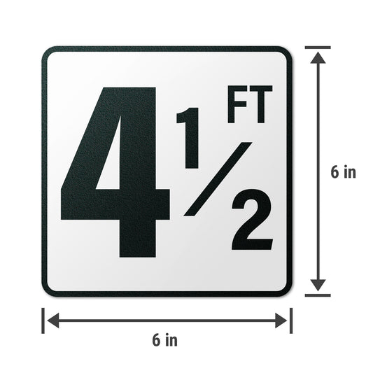 6 x 6in Floor Decal: 4.5 FT Depth Markers Pool Sign (2-Pack)