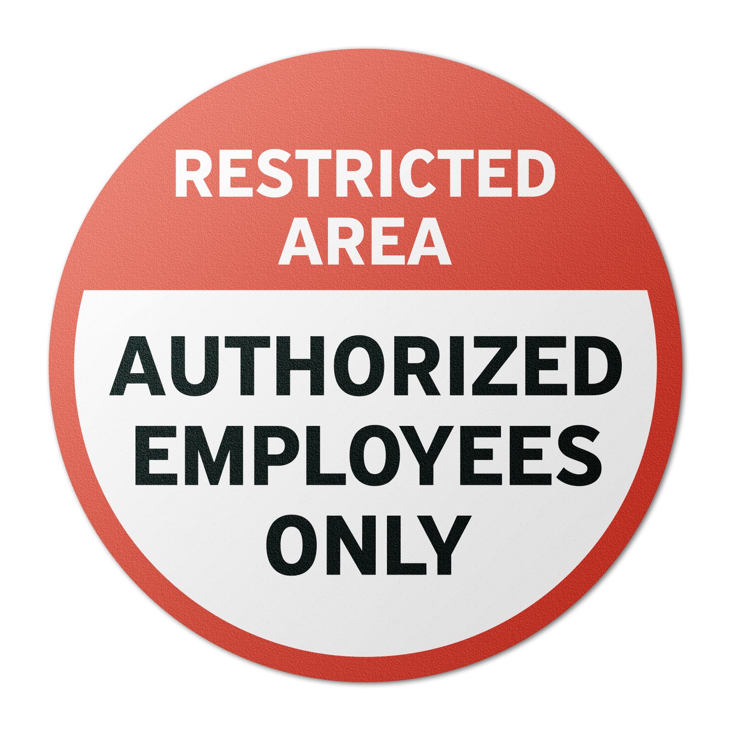 17 x 17in Floor Decals: Restricted Area, Authorized Employees Only (2-Pack)