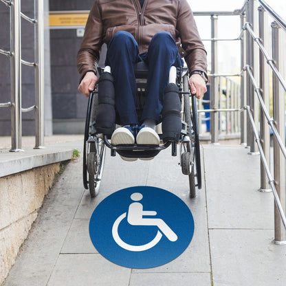 17 x 17in Floor Decals: Handicap Symbol (2-Pack)