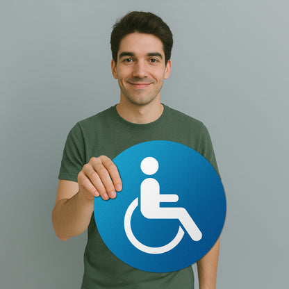 17 x 17in Floor Decals: Handicap Symbol (2-Pack)