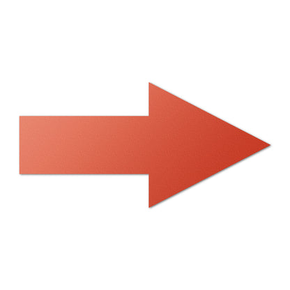 10 x 5in Floor Decals: Red Arrow Directional Stickers (2-Pack)