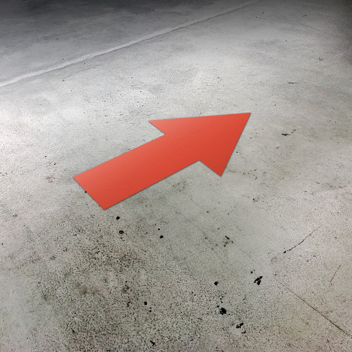 10 x 5in Floor Decals: Red Arrow Directional Stickers (2-Pack)
