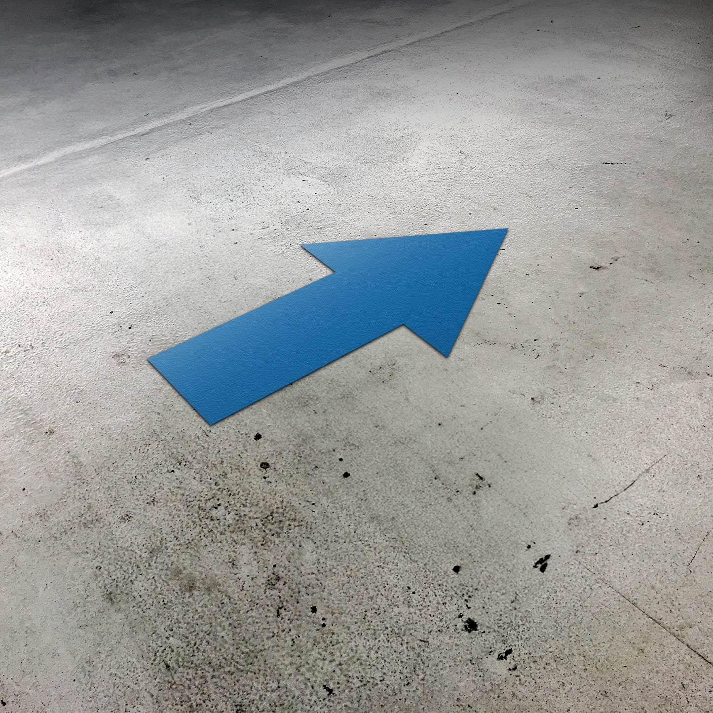 10 x 5in Floor Decals: Blue Arrow Directional Stickers (2-Pack)