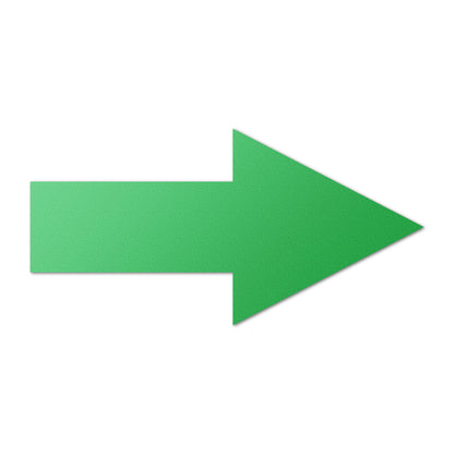 10 x 5in Floor Decals:  Green Arrow Directional Stickers (2-Pack)