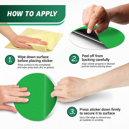 10 x 5in Floor Decals:  Green Arrow Directional Stickers (2-Pack)