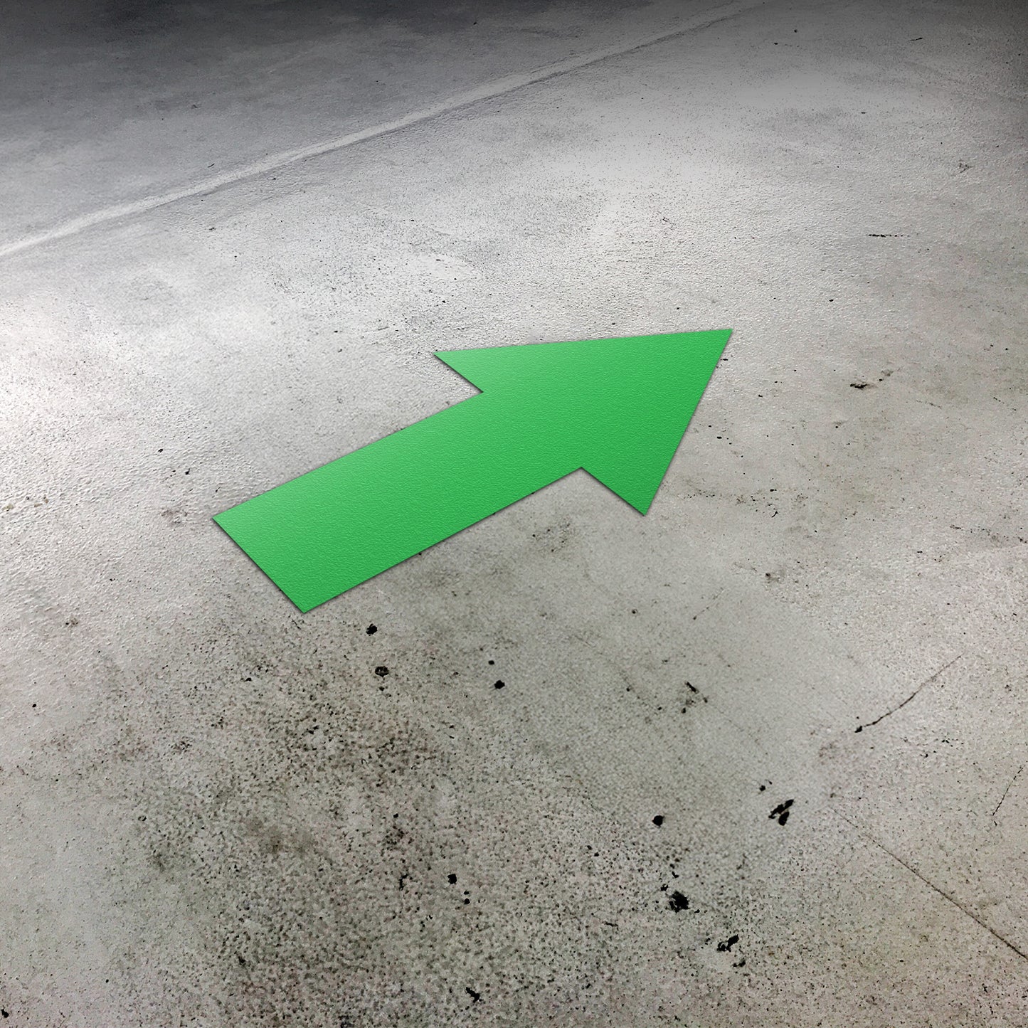 10 x 5in Floor Decals:  Green Arrow Directional Stickers (2-Pack)