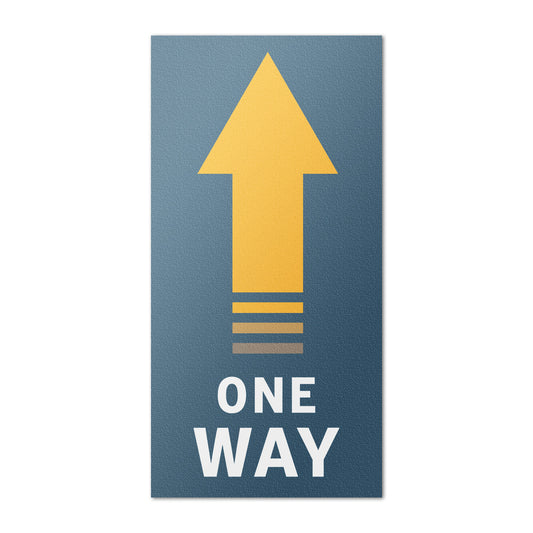 10 x 5in Floor Decals: One Way Arrow Stickers