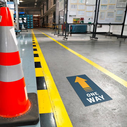 10 x 5in Floor Decals: One Way Arrow Stickers
