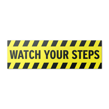 10 x 3in Floor Decals: Watch Your Step Sign (2-Pack)