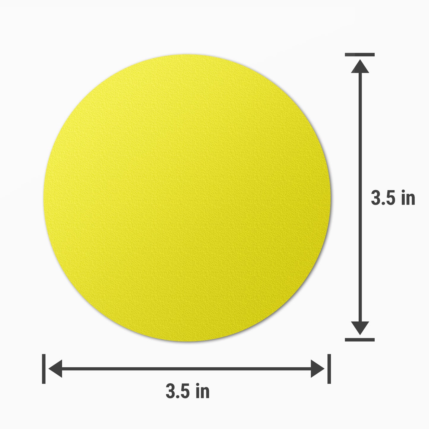 3.5 x 3.5in Floor Sticker: Yellow Dot Non-Slip Label (2-Pack)