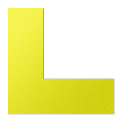 6 x 6in Floor Sticker: L-Shaped Yellow Label (2-Pack)