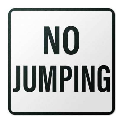 6 x 6in Floor Decals: No Jumping Pool Sign (2-Pack)