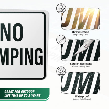 6 x 6in Floor Decals: No Jumping Pool Sign (2-Pack)