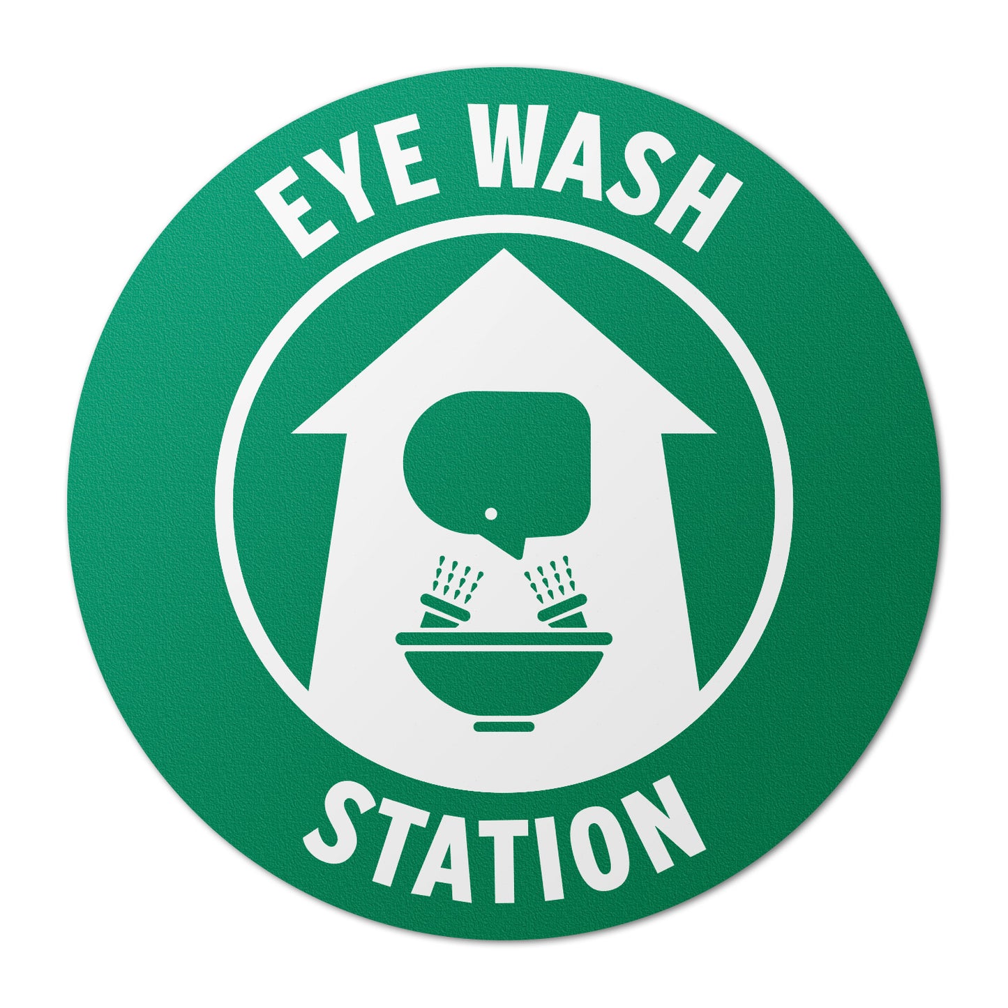17 x 17in Floor Decals: Eye Wash Station Sign (2-Pack)