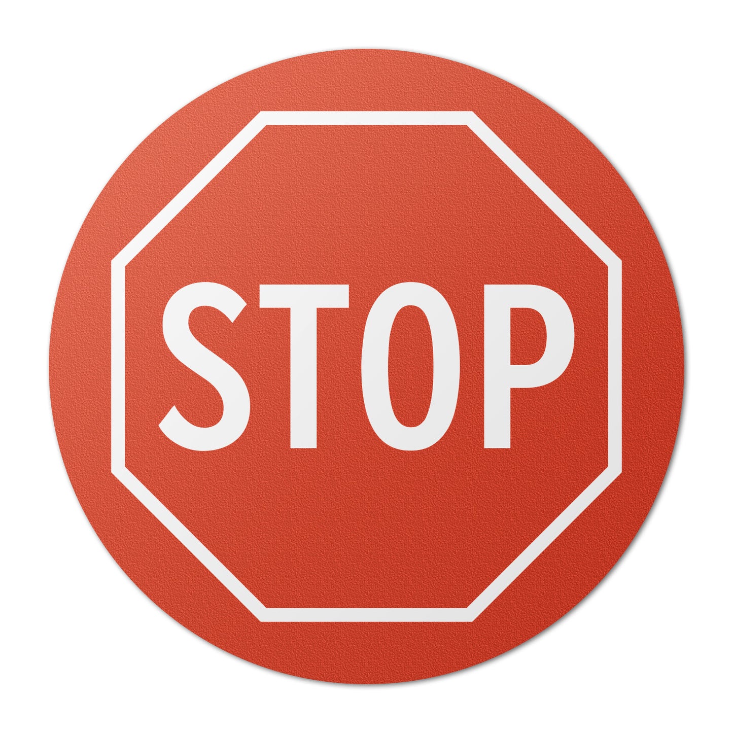 17 x 17in Floor Sticker: Red STOP Sign (2-Pack)