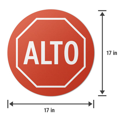 17 x 17in Floor Sticker: ALTO Stop Sign Decal (2-Pack)