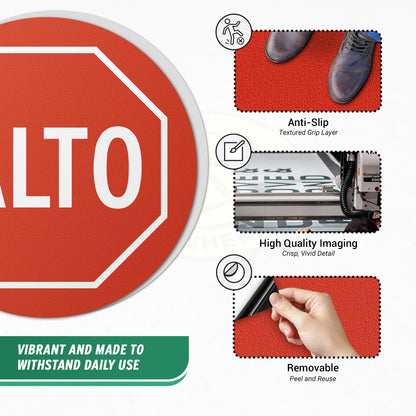 17 x 17in Floor Sticker: ALTO Stop Sign Decal (2-Pack)