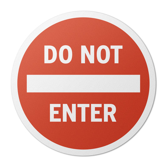 17 x 17in Floor Sticker: Do Not Enter Sign (2-Pack)