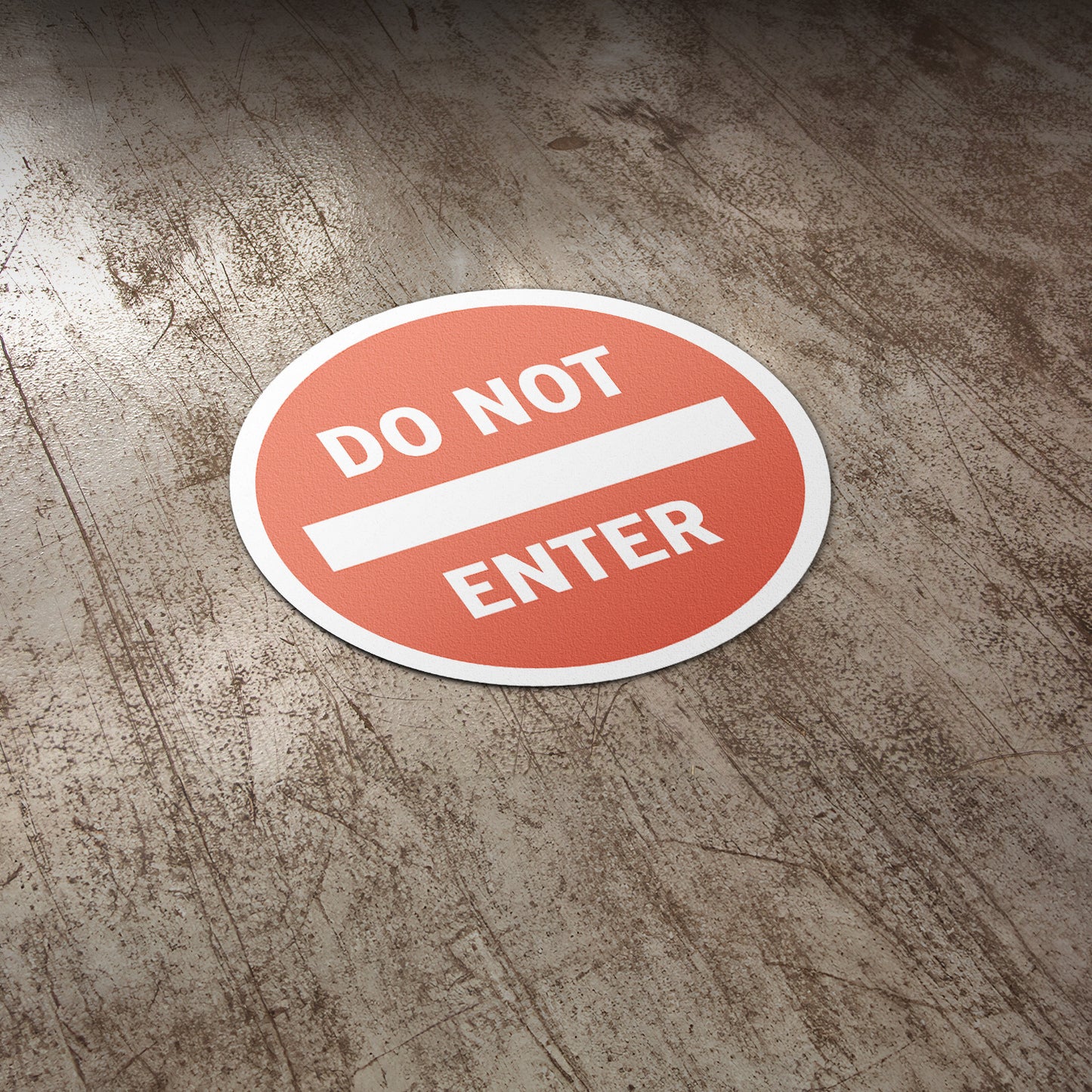 17 x 17in Floor Sticker: Do Not Enter Sign (2-Pack)