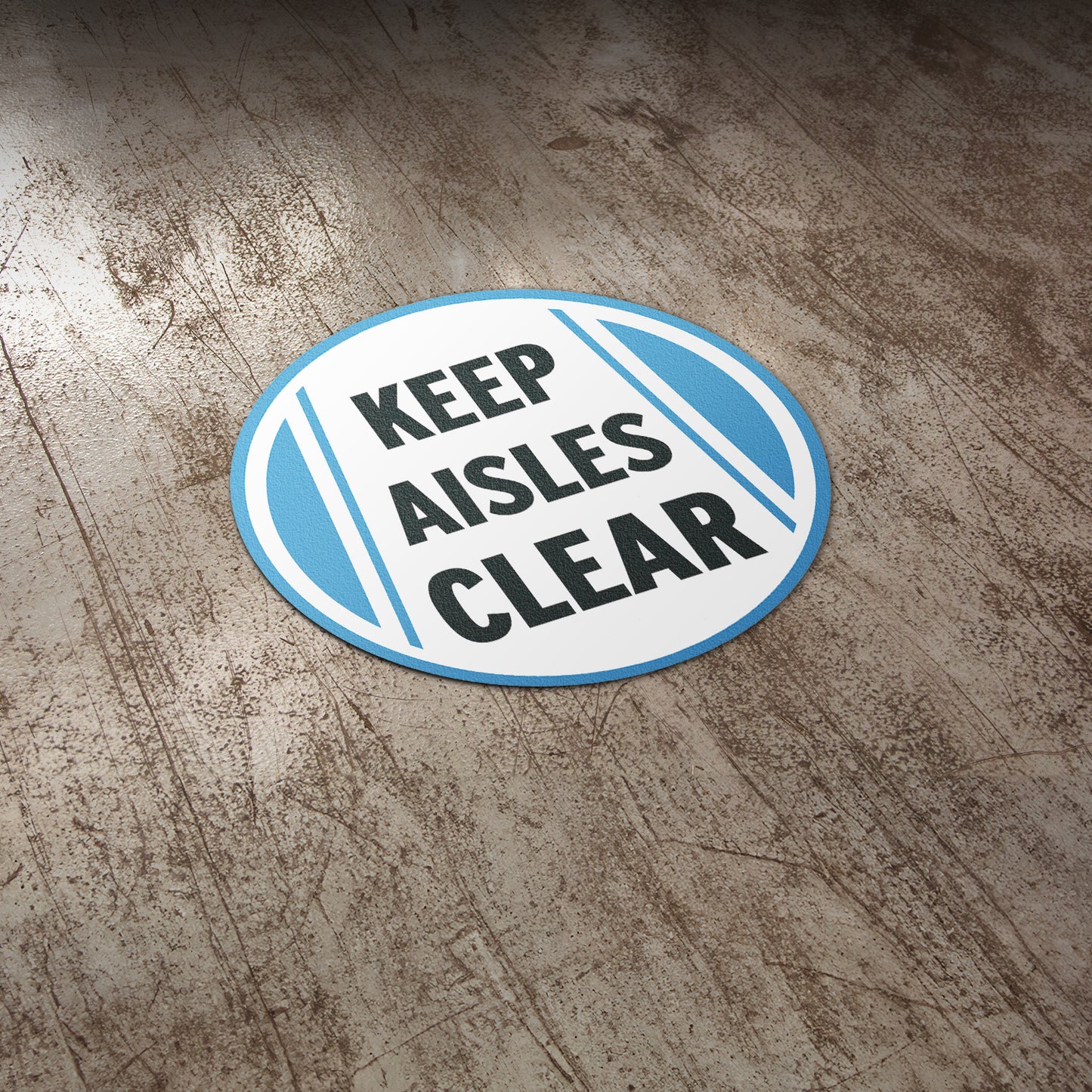 17 x 17in Floor Signs: Keep Aisles Clear Safety Warning Decals (2-Pack)