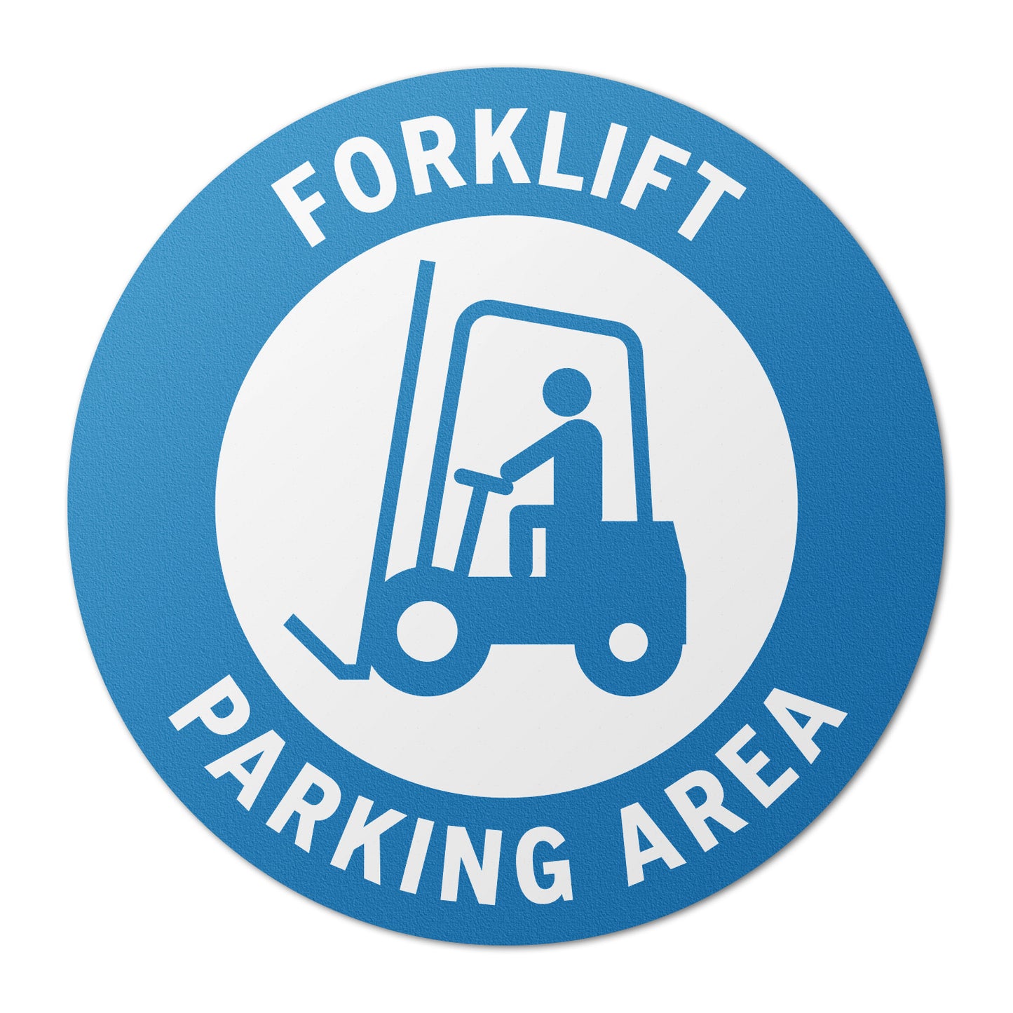 17 x 17in Floor Sign: Forklift Parking Area Sticker (2-Pack)