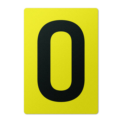 7 x 10in Floor Sticker: Number 0 Anti-Slip Decal