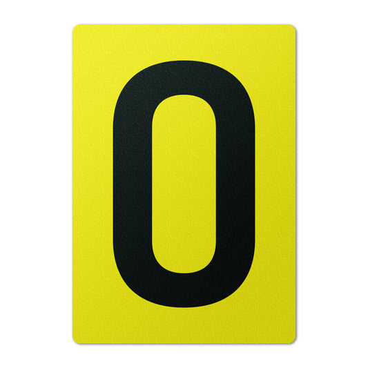 7 x 10in Floor Sticker: Number 0 Anti-Slip Decal