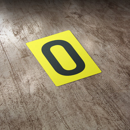 7 x 10in Floor Sticker: Number 0 Anti-Slip Decal