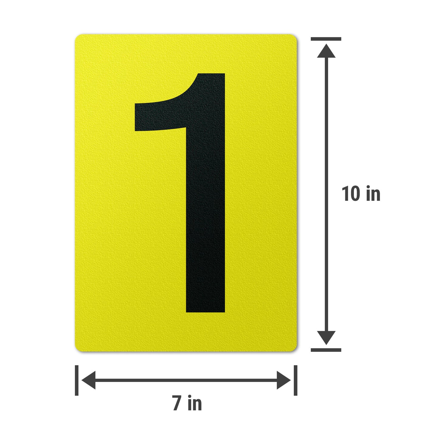 7 x 10in Floor Sticker: Number 1 Anti-Slip Decal