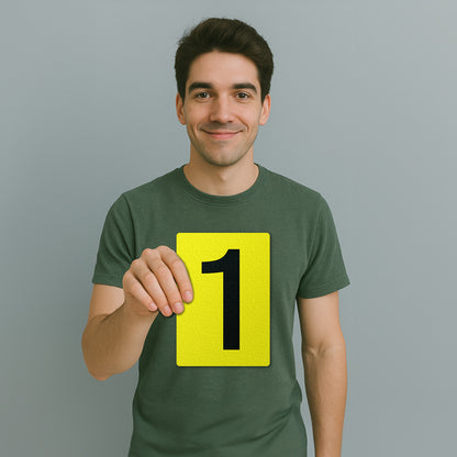7 x 10in Floor Sticker: Number 1 Anti-Slip Decal