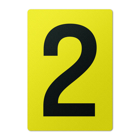 7 x 10in Floor Sticker: Number 2 Anti-Slip Decal