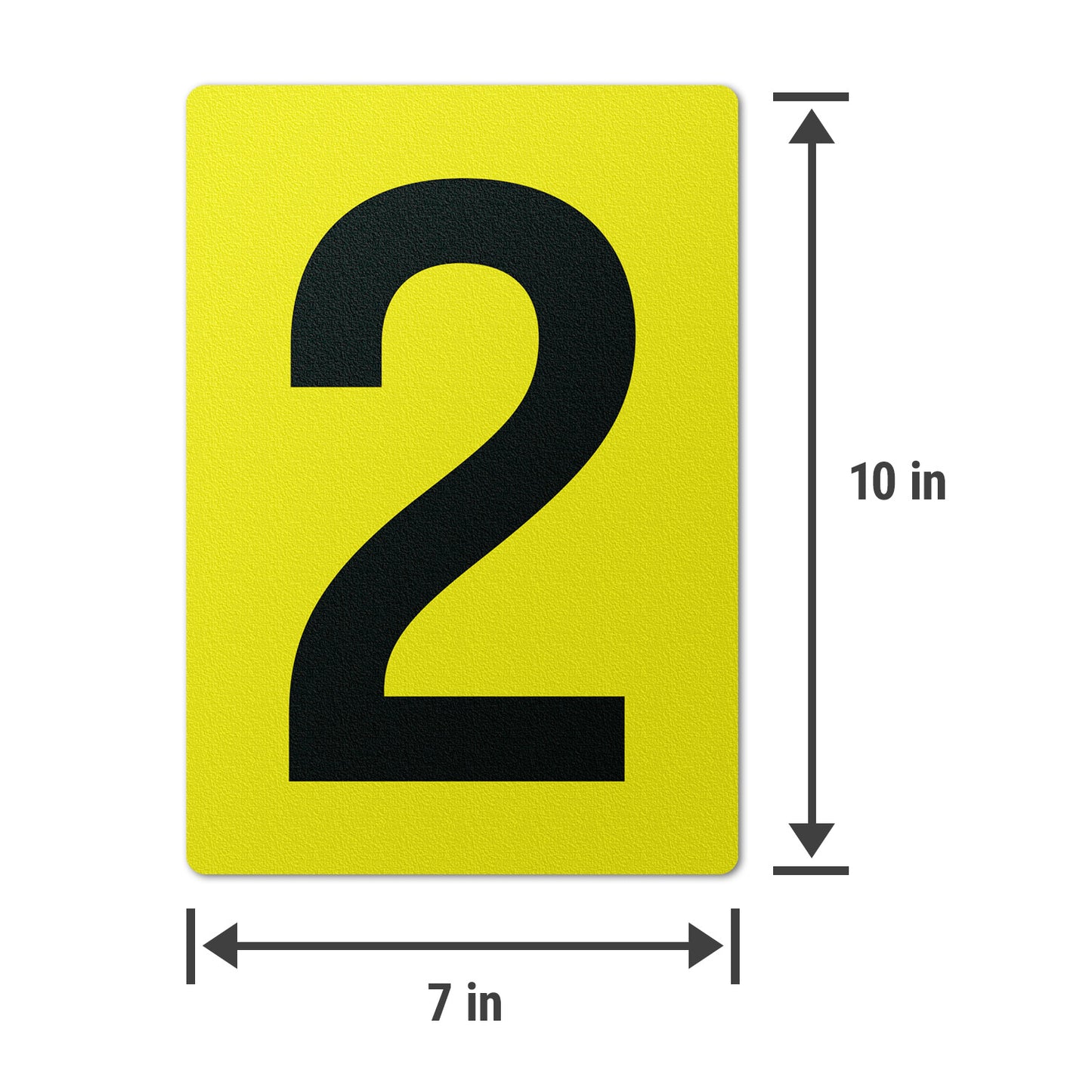 7 x 10in Floor Sticker: Number 2 Anti-Slip Decal