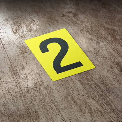 7 x 10in Floor Sticker: Number 2 Anti-Slip Decal