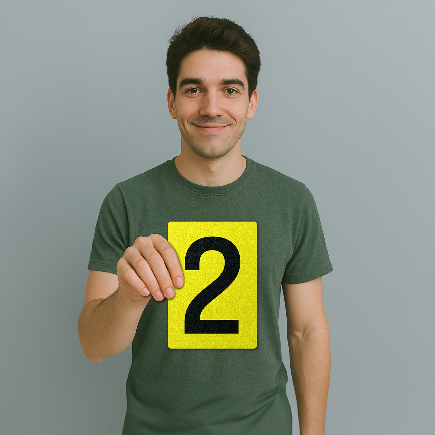 7 x 10in Floor Sticker: Number 2 Anti-Slip Decal