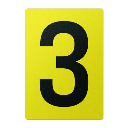 7 x 10in Floor Sticker: Number 3 Anti-Slip Decal