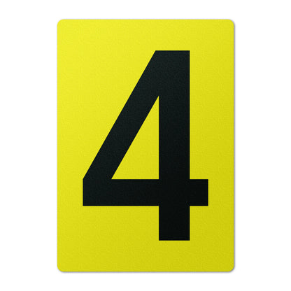 7 x 10in Floor Sticker: Number 4 Anti-Slip Decal