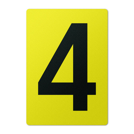 7 x 10in Floor Sticker: Number 4 Anti-Slip Decal