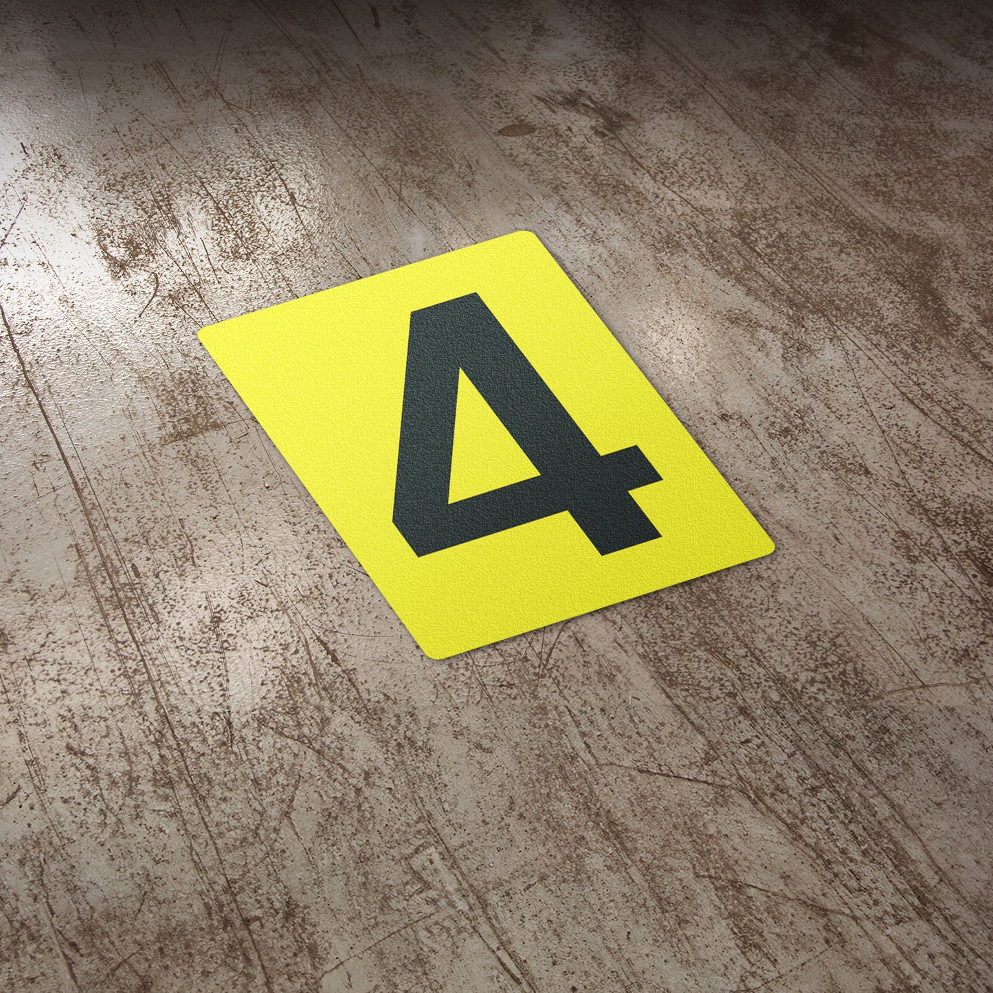 7 x 10in Floor Sticker: Number 4 Anti-Slip Decal