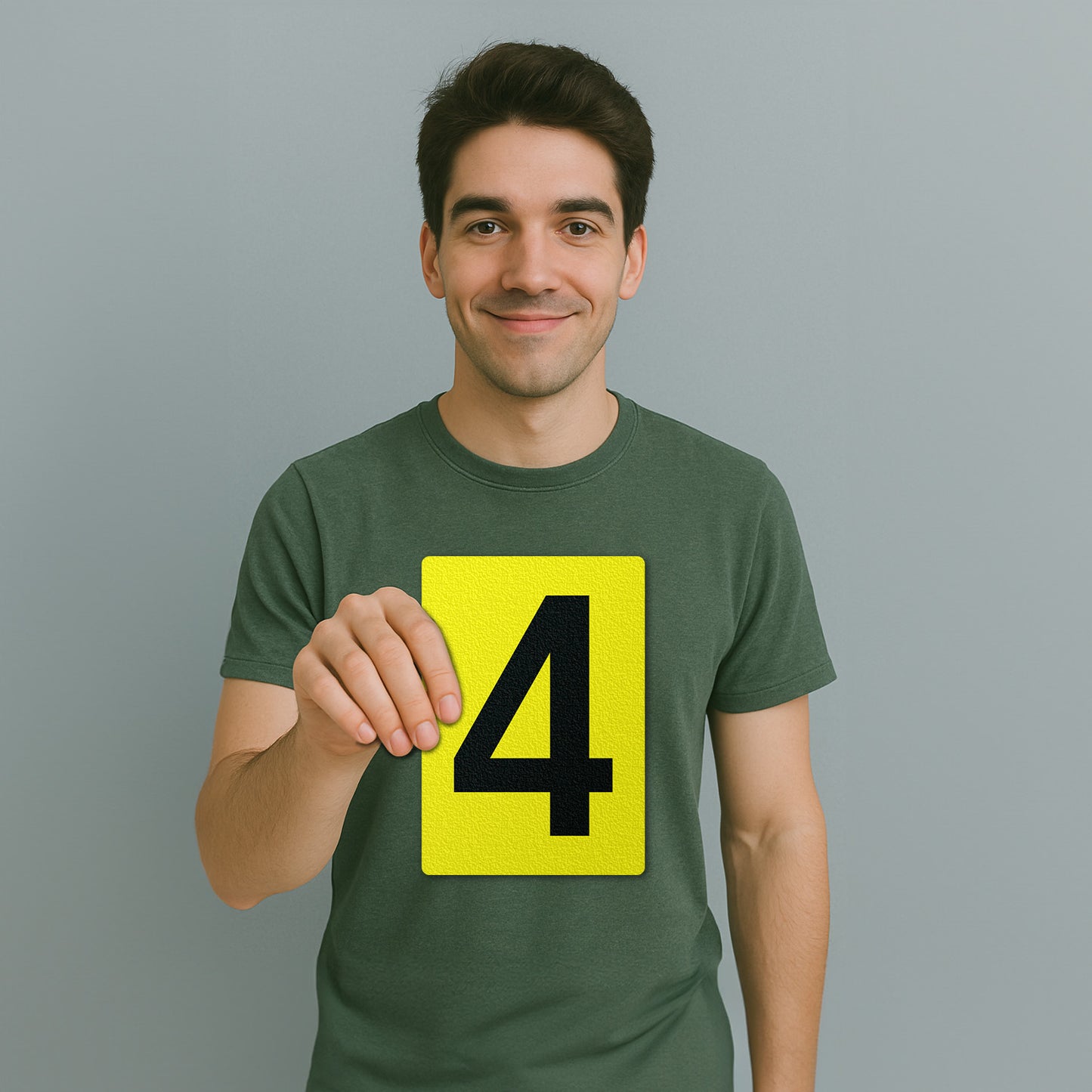 7 x 10in Floor Sticker: Number 4 Anti-Slip Decal
