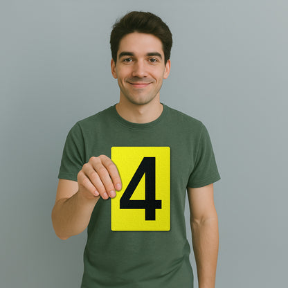 7 x 10in Floor Sticker: Number 4 Anti-Slip Decal