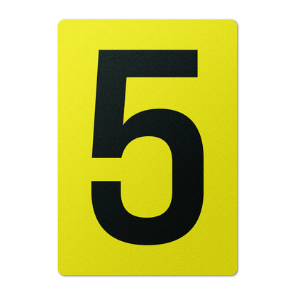 7 x 10in Floor Sticker: Number 5 Anti-Slip Decal