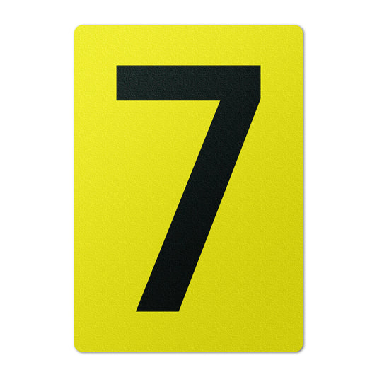 7 x 10in Floor Sticker: Number 7 Anti-Slip Decal