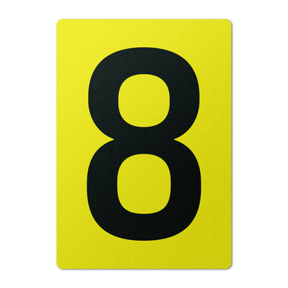 7 x 10in Floor Sticker: Number 8 Anti-Slip Decal