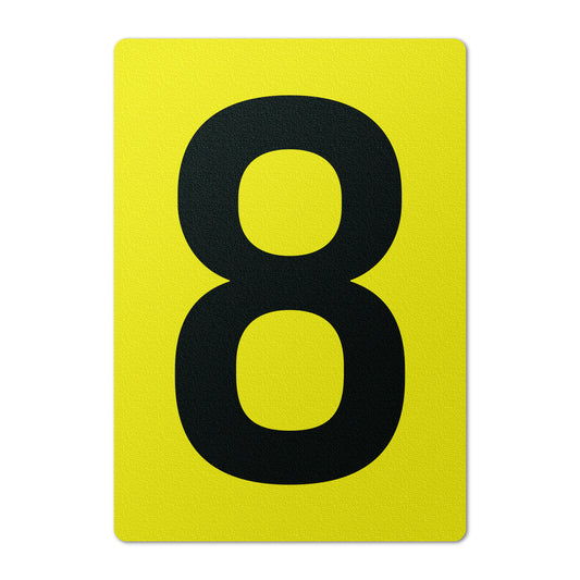 7 x 10in Floor Sticker: Number 8 Anti-Slip Decal