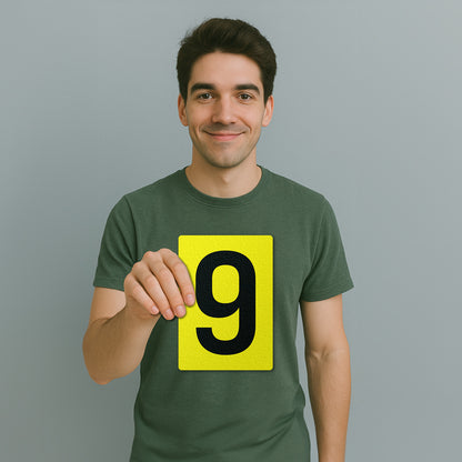 7 x 10in Floor Sticker: Number 9 Anti-Slip Decal