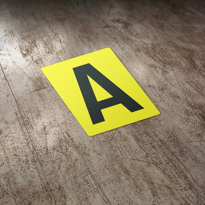 7 x 10in Floor Sticker: Alphabet Letter A Vinyl Decal
