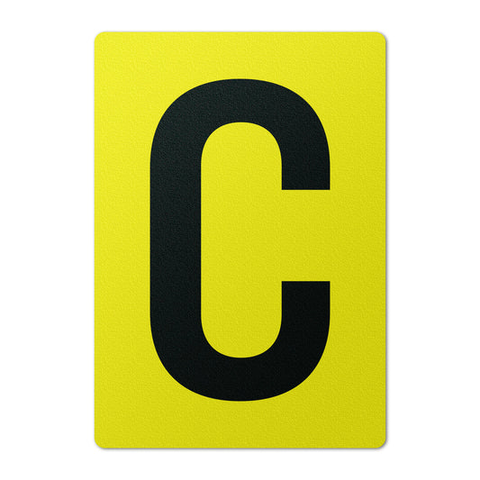 7 x 10in Floor Sticker: Alphabet Letter C Vinyl Decal