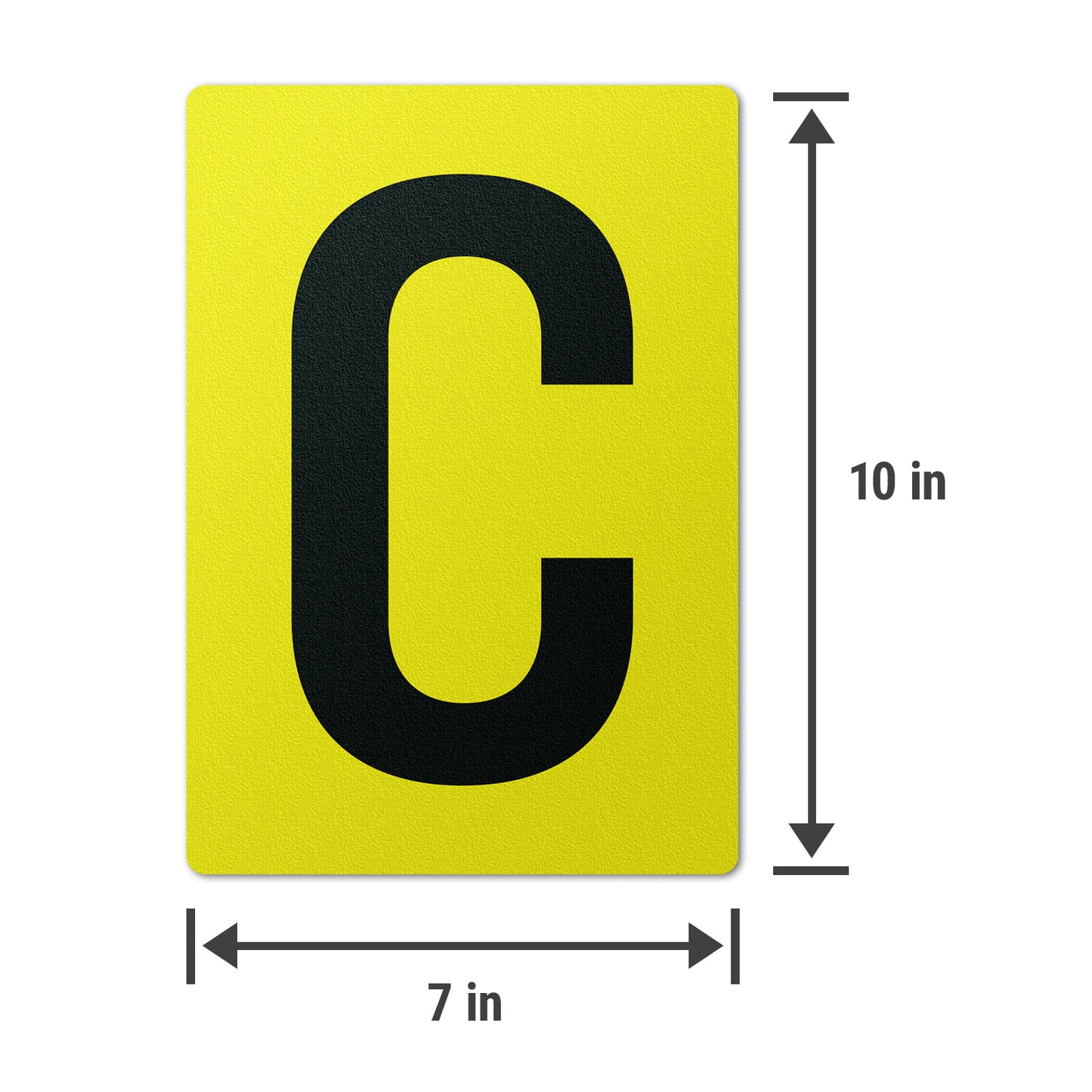 7 x 10in Floor Sticker: Alphabet Letter C Vinyl Decal
